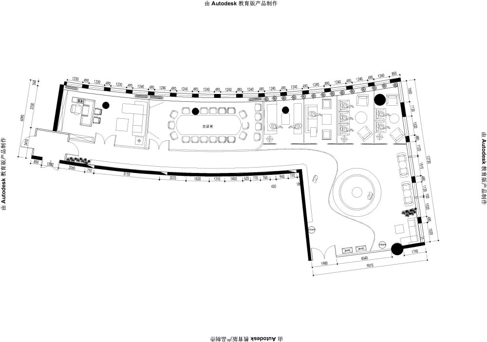 木材的展厅，异形空间，求助怎么破解。_fangan1.jpg