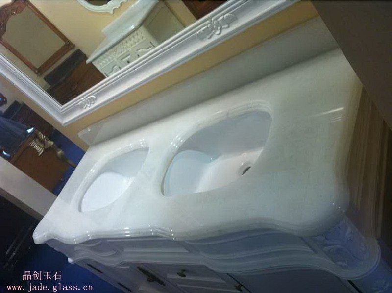 浴室柜家具---珍珠白玉石玻璃家具台面.jpg