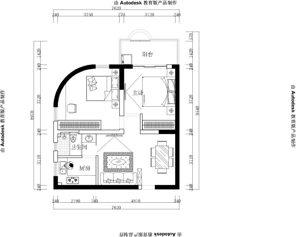 田字型户型，难以解决的客餐厅问题。_555.jpg