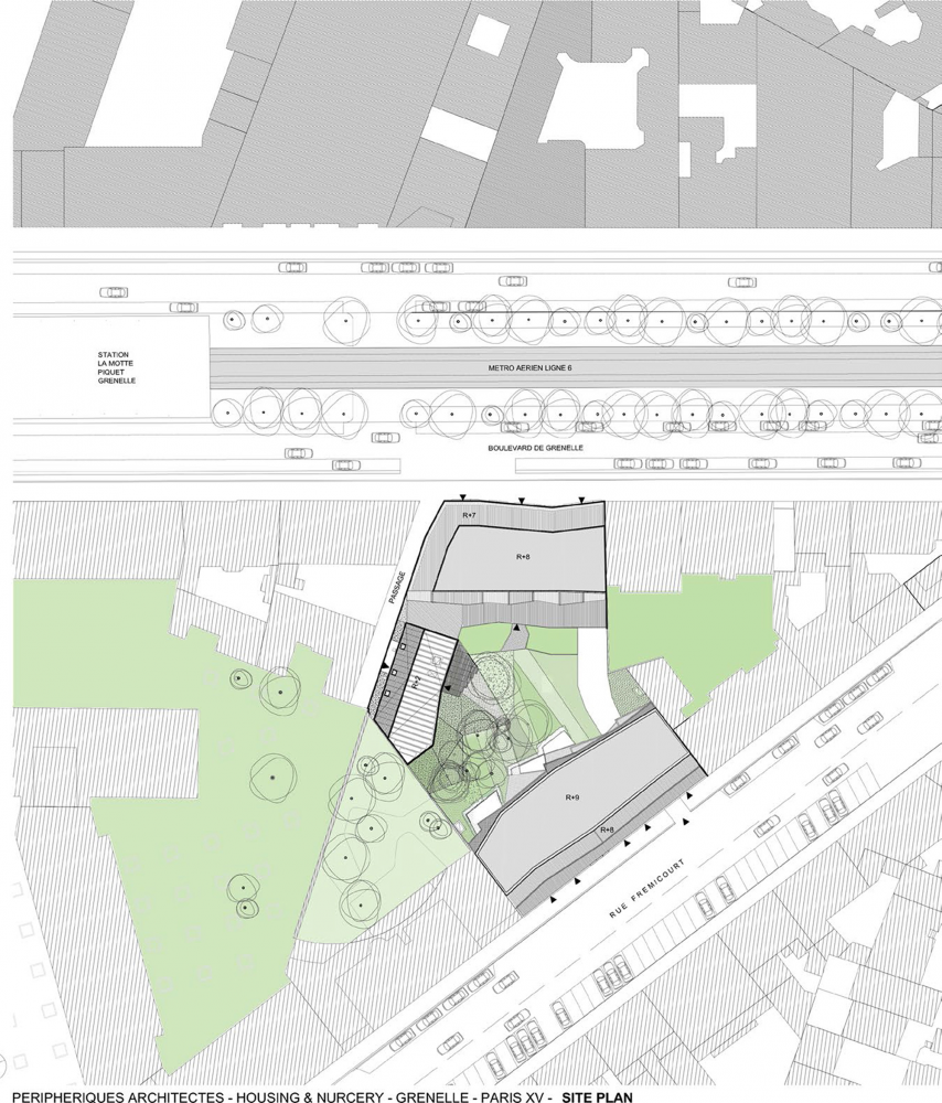 法国巴黎的现代住宅_16 Site Plan.png