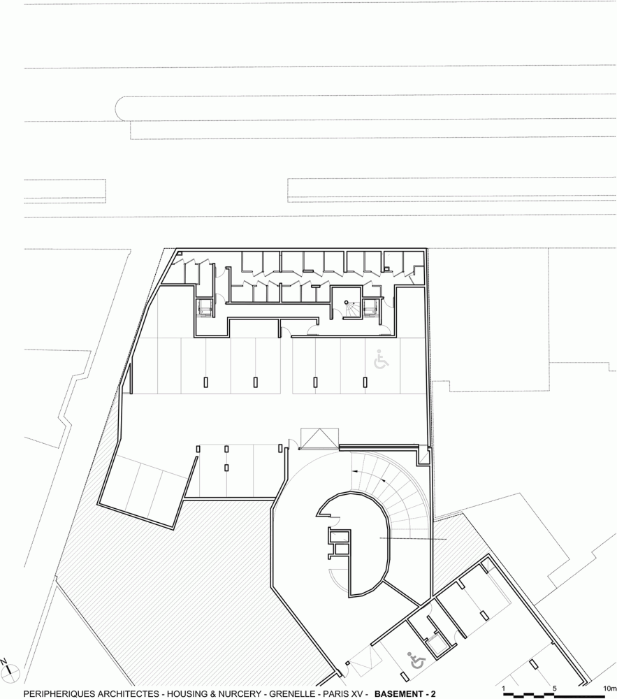 法国巴黎的现代住宅_17 Basement -2 Floor Plan.png