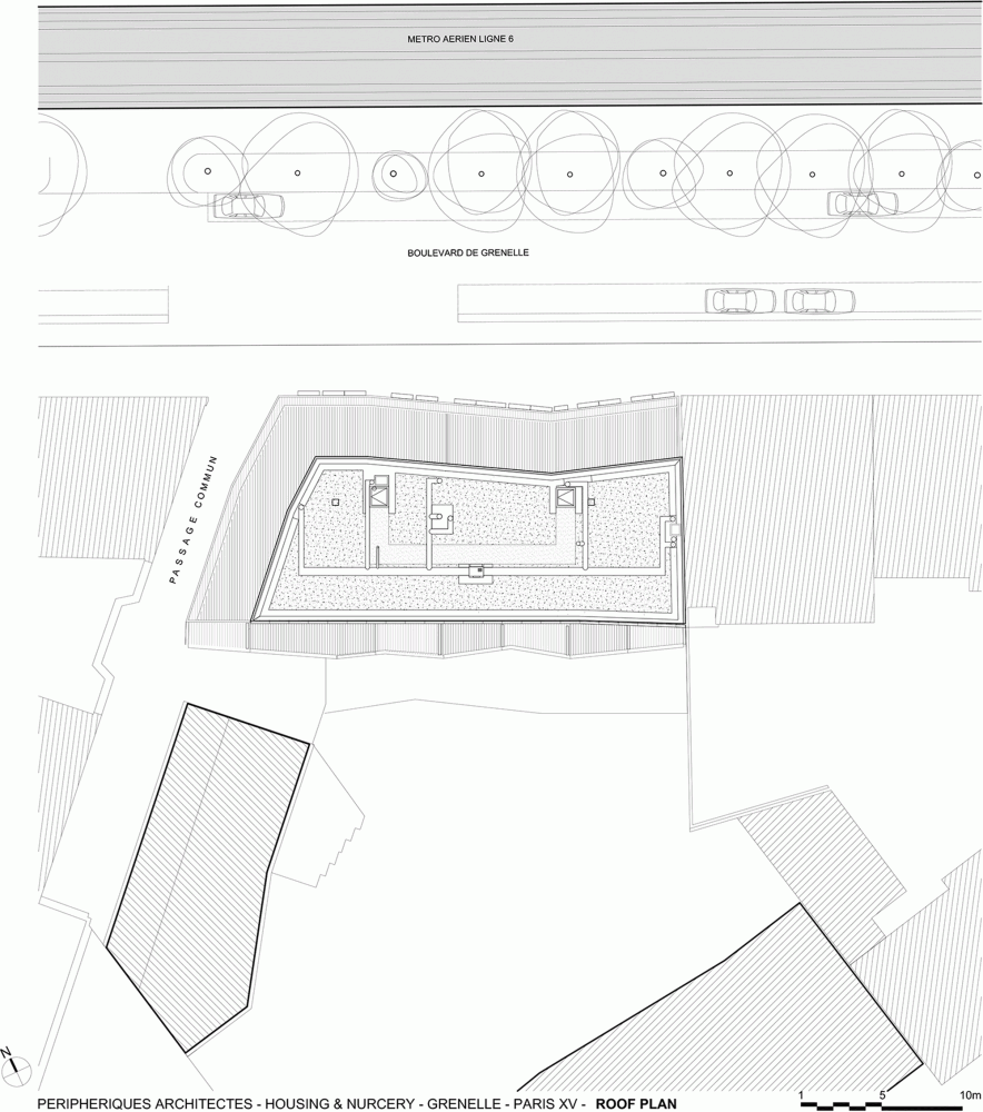 法国巴黎的现代住宅_28 Roof Plan.png