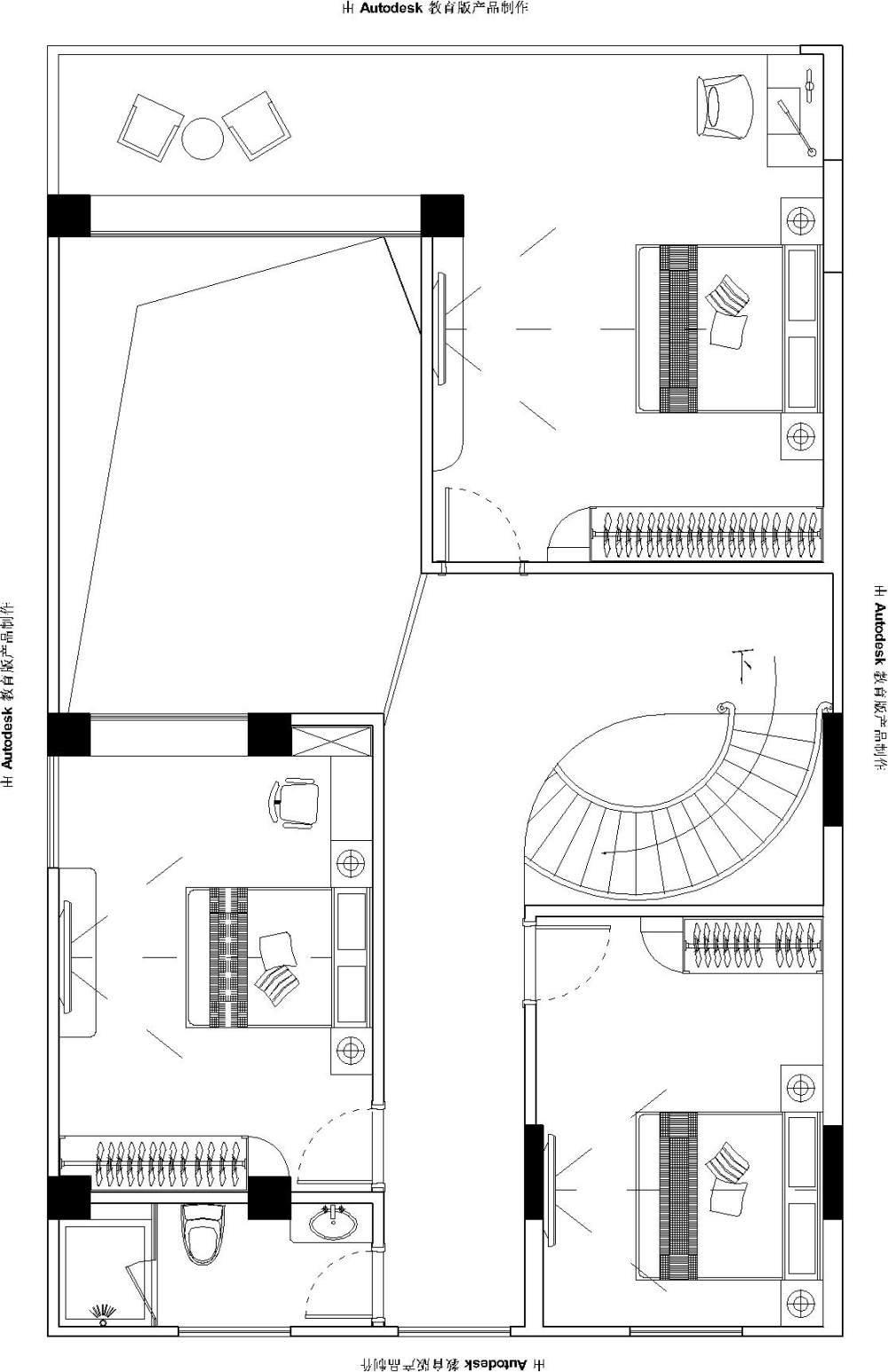 农村楼房加建小复式，向各位前辈求个思路_方案三2.jpg