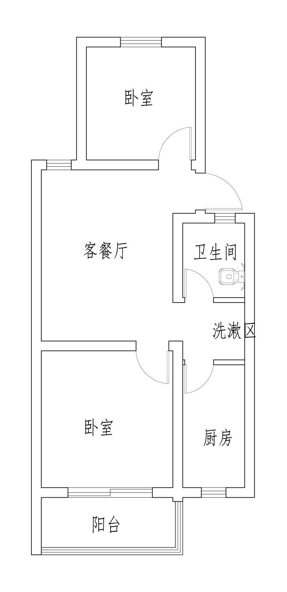 客厅很小的老房子设计布局_平面 Model (1).jpg