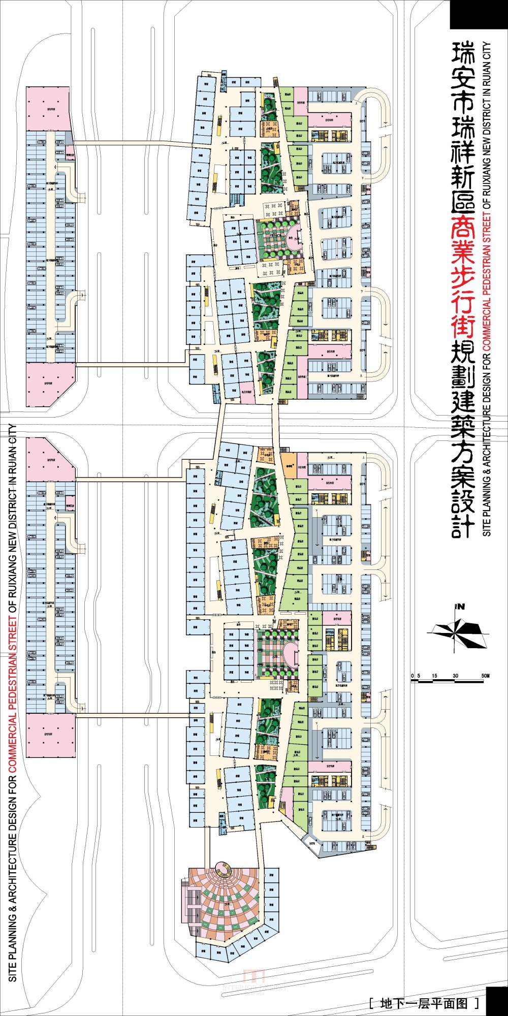 浙江瑞安新区商业步行街规划建筑设计方案_4-02瑞安商业街-地下一层平面图.jpg