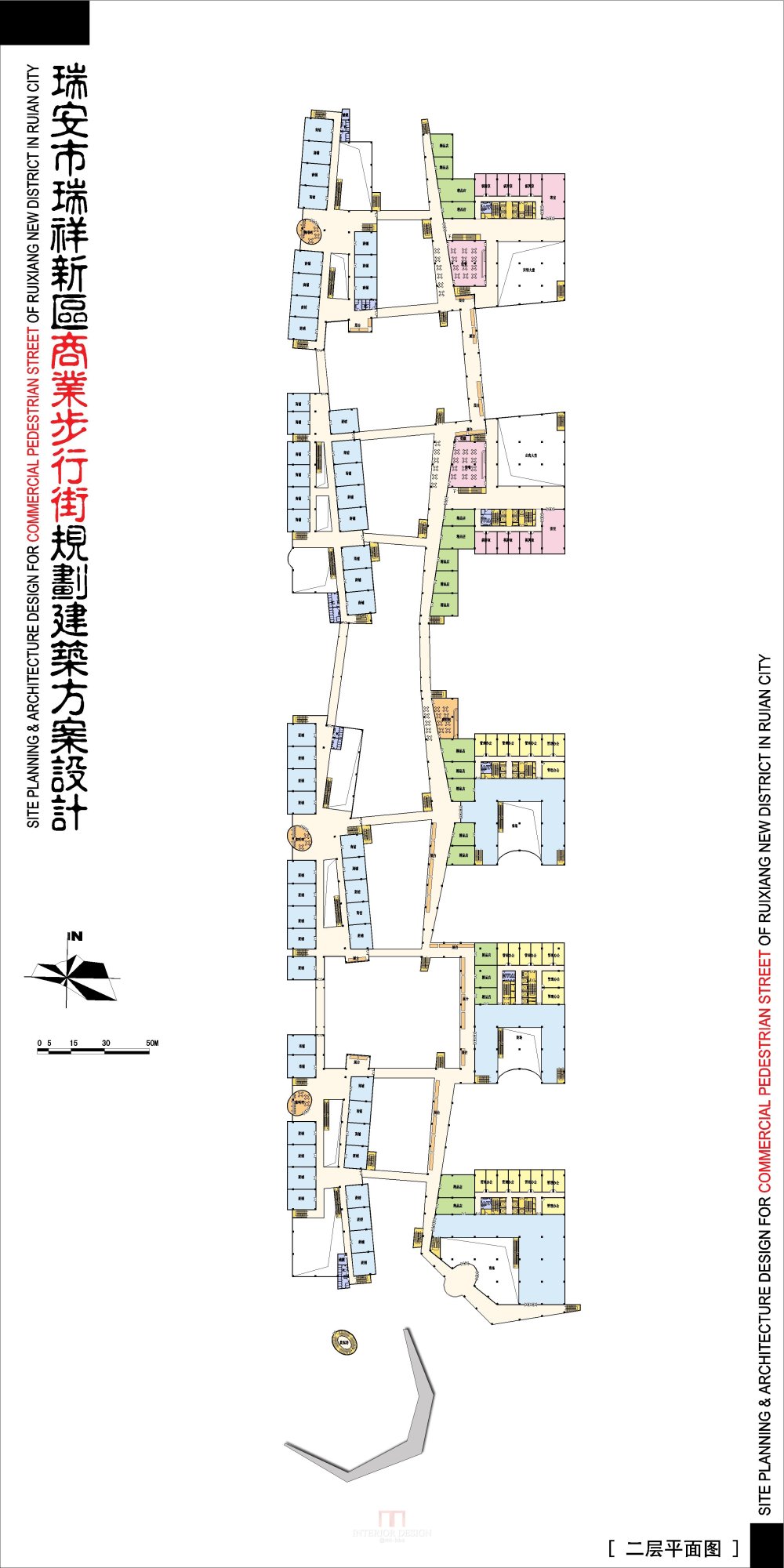浙江瑞安新区商业步行街规划建筑设计方案_4-04瑞安商业街-二层平面图.jpg