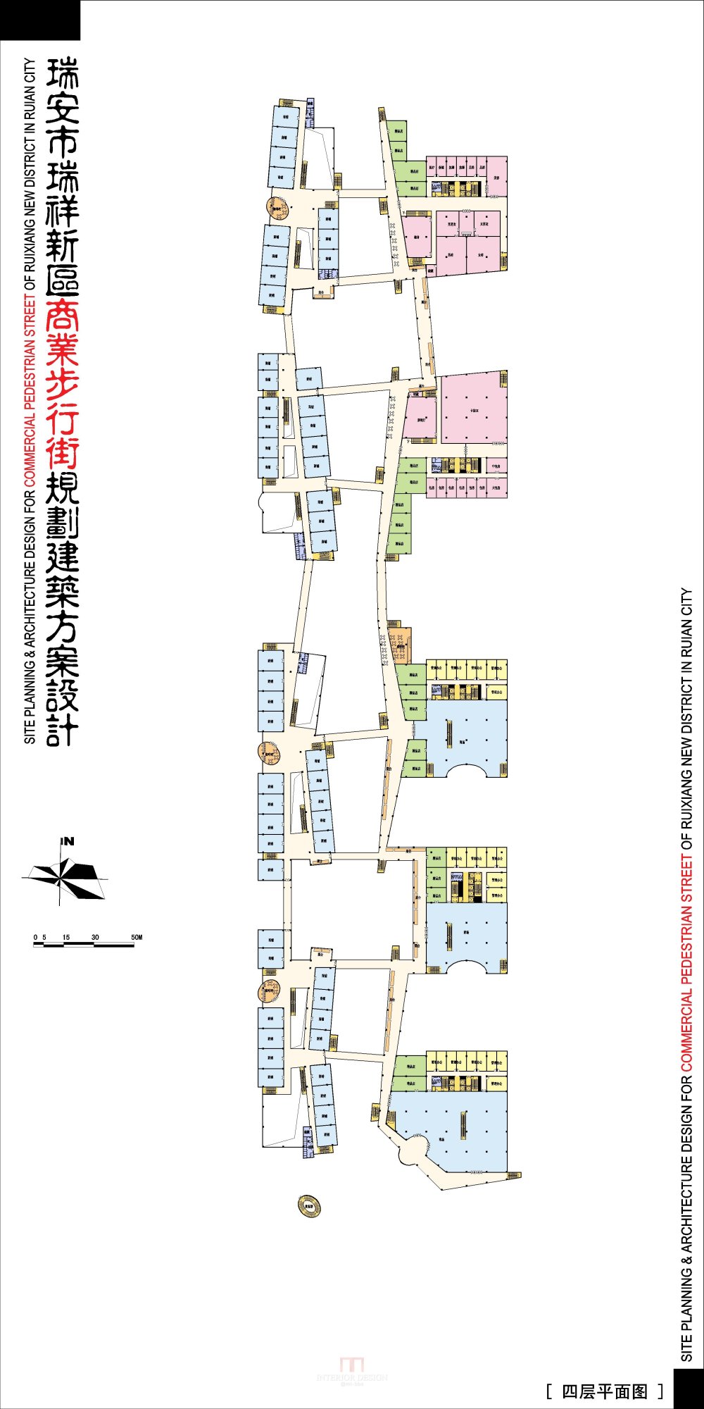 浙江瑞安新区商业步行街规划建筑设计方案_4-06瑞安商业街-四层平面图.jpg