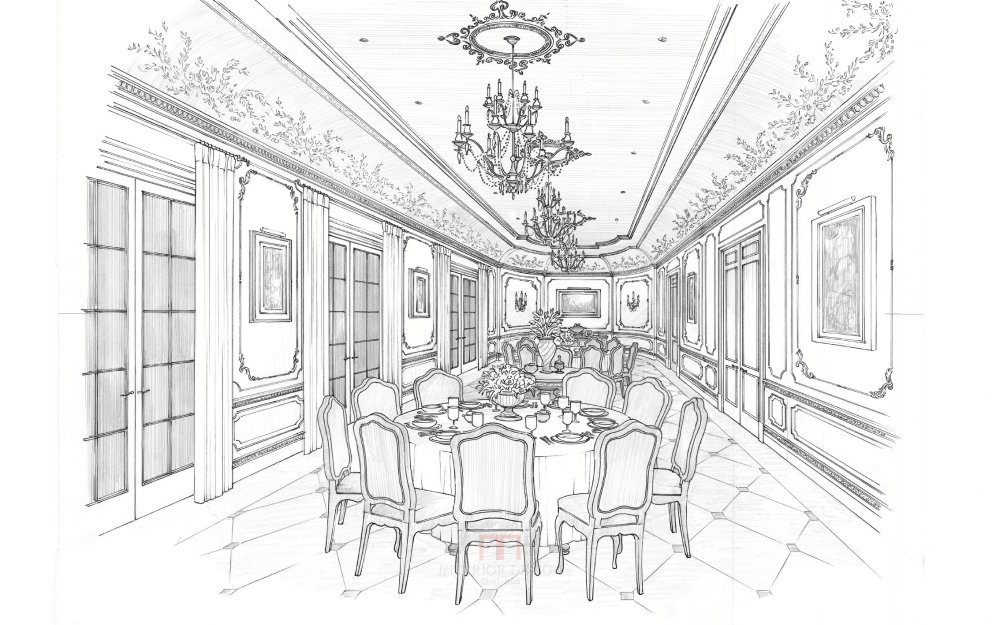 【国外建筑师方案手绘 黑白线稿】分辨率2268*1417无水印_V1 DINING-Layout1 副本.jpg