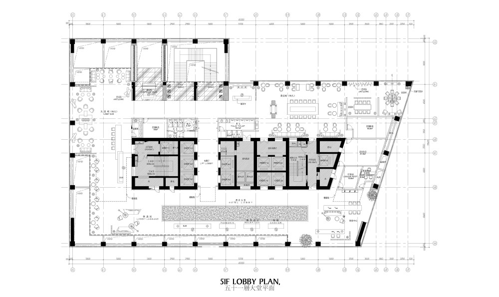 重庆威斯汀酒店公区平面_酒店大堂平面