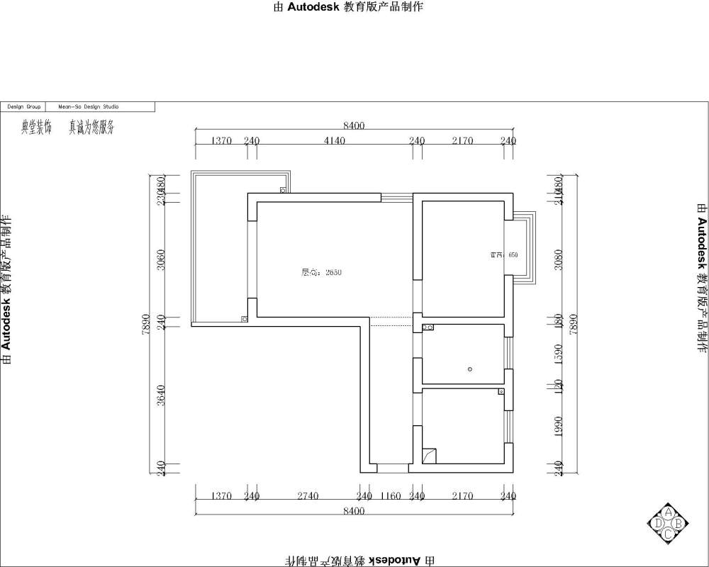 过道咒长，房间过小的单室套平面修……_原户型过道咒长，不可改，客户要求中间小窗户保留