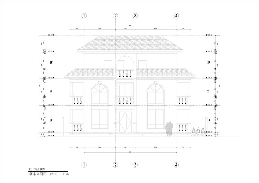 自建别墅方案_朝东立面图.jpg