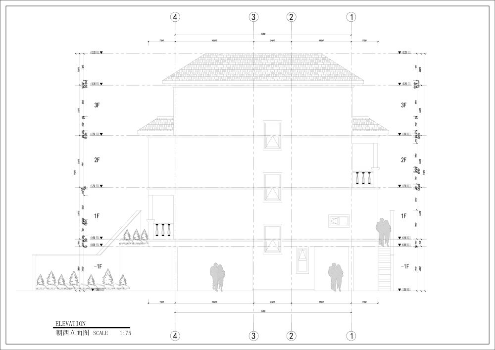 自建别墅方案_朝西立面图.jpg