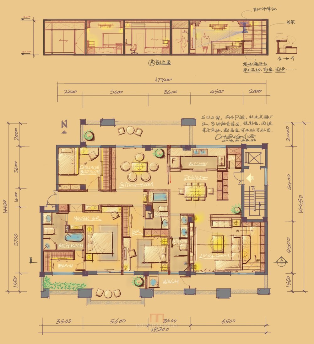 【第七期-住宅平面优化】一个250m²户型12个方案,求投票+点评_01.jpg