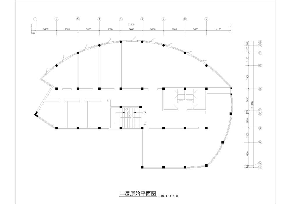 第一次发帖，餐厅平面布局，求大虾指点！！！_二层原始平面图Model.jpg