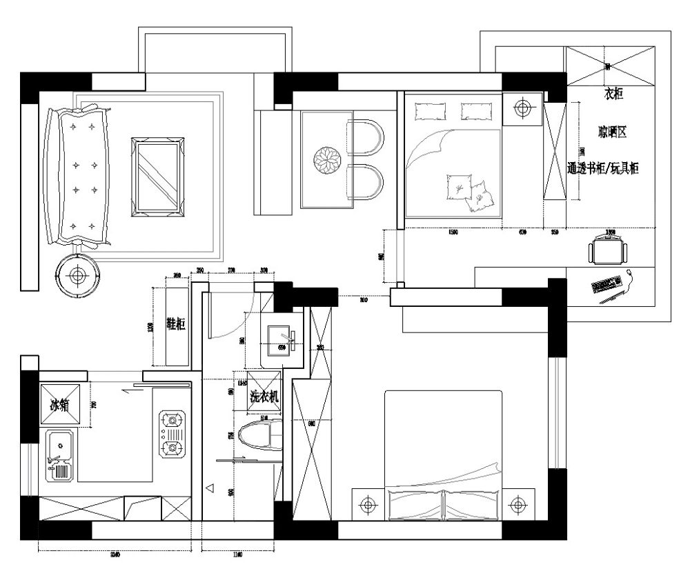 80方小屋空间分析，请高手指点。_DQEQ.jpg