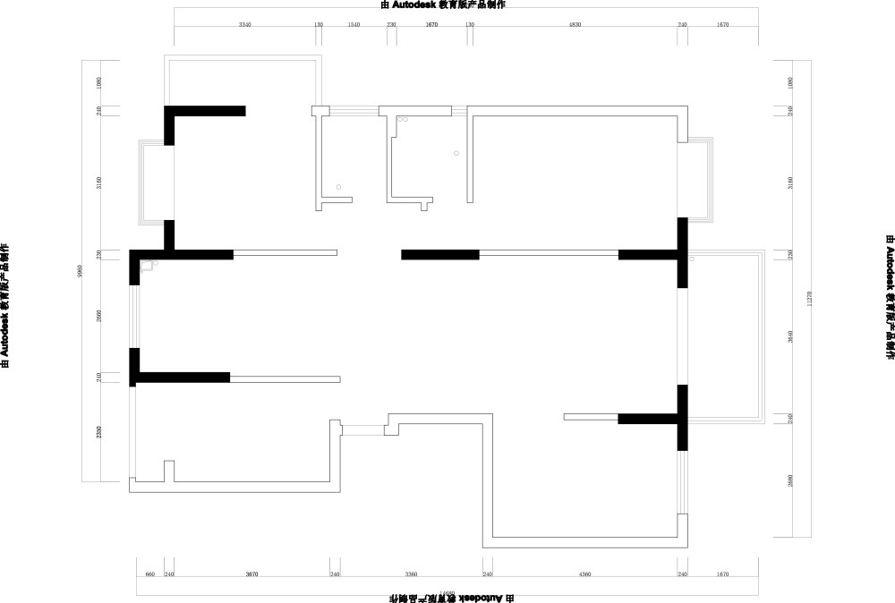 一个很烦的平面图       一看无从下手啊    希望大家多给意见_金辉大夏1-1301-Model.jpg