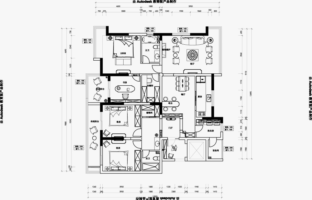 180平方~~~求大师给好建议！！！_龙泊湾-Model.jpg