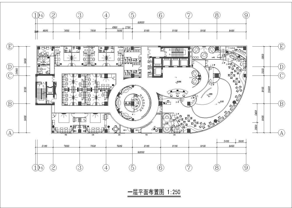 毕业设计-娱乐空间，求各大神看看_平面布置.jpg