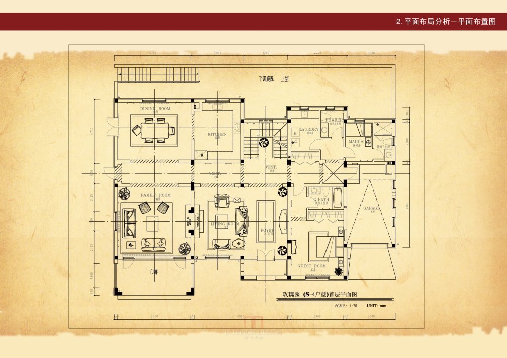 居其美业  西子玫瑰园S4西班牙风格_03.一层平面布置图4.jpg