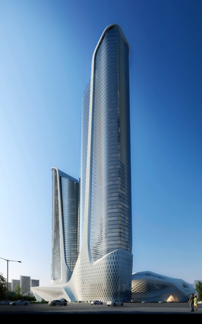 扎哈·哈迪德--南京青奥中心(附平面图及现场施工照.
