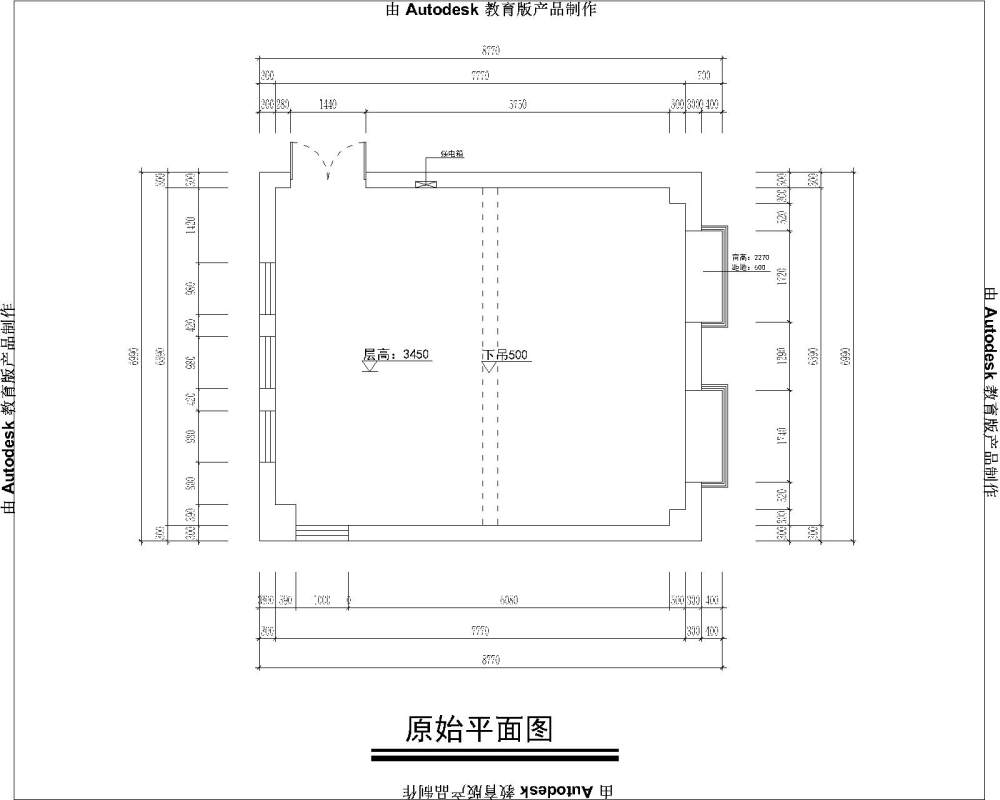 一个办公空间和一个展示厅_原始平面图1.jpg