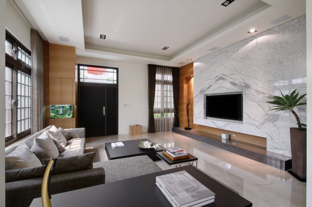 两个现代公寓WCW Interior Studio, from Taiwan_3-Recessed-television.jpg