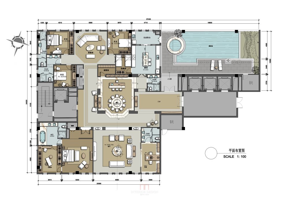 【第八期-住宅平面优化】一个480m²顶层豪宅13个方案 投票奖DB_10.jpg