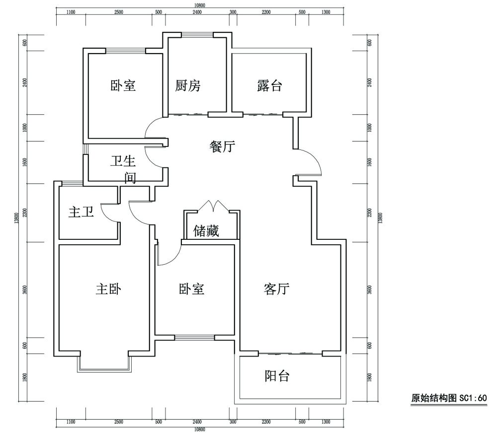 给朋友做的家装布局望前辈多多指点表示谢谢_原始结果图.jpg