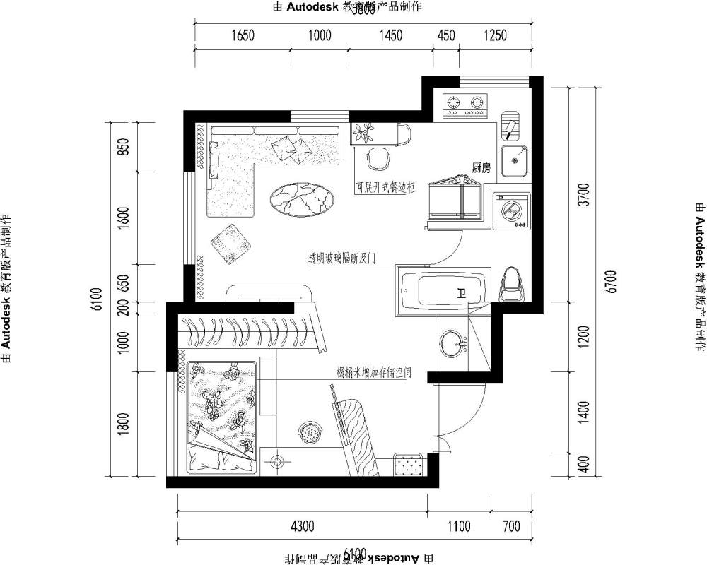 单身女性小户型公寓户型优化_@IDhoof_cad文件-布局1.jpg