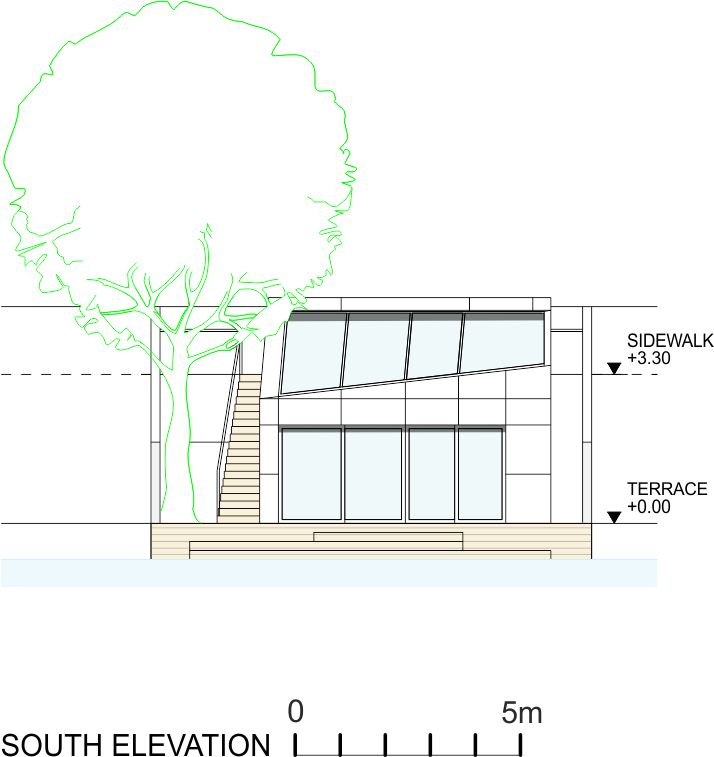 奥地利维也纳Bathing Hut_52586719e8e44e67bf00087e_bathing-hut-share-architects_south_elevation.png