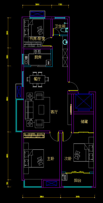 这样的户型~不知道该怎样布置~望大侠们帮忙指点~_1111111111111.jpg