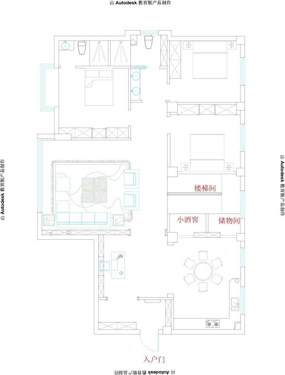 常规复式楼求突破。。大家一起探讨下=========_@IDhoof_CAD文件-Model11.jpg