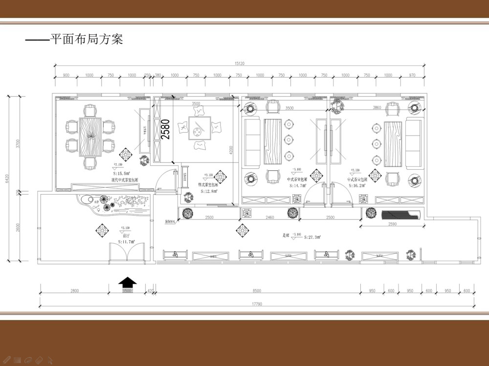 一个小茶楼设计_13平面布置图.jpg