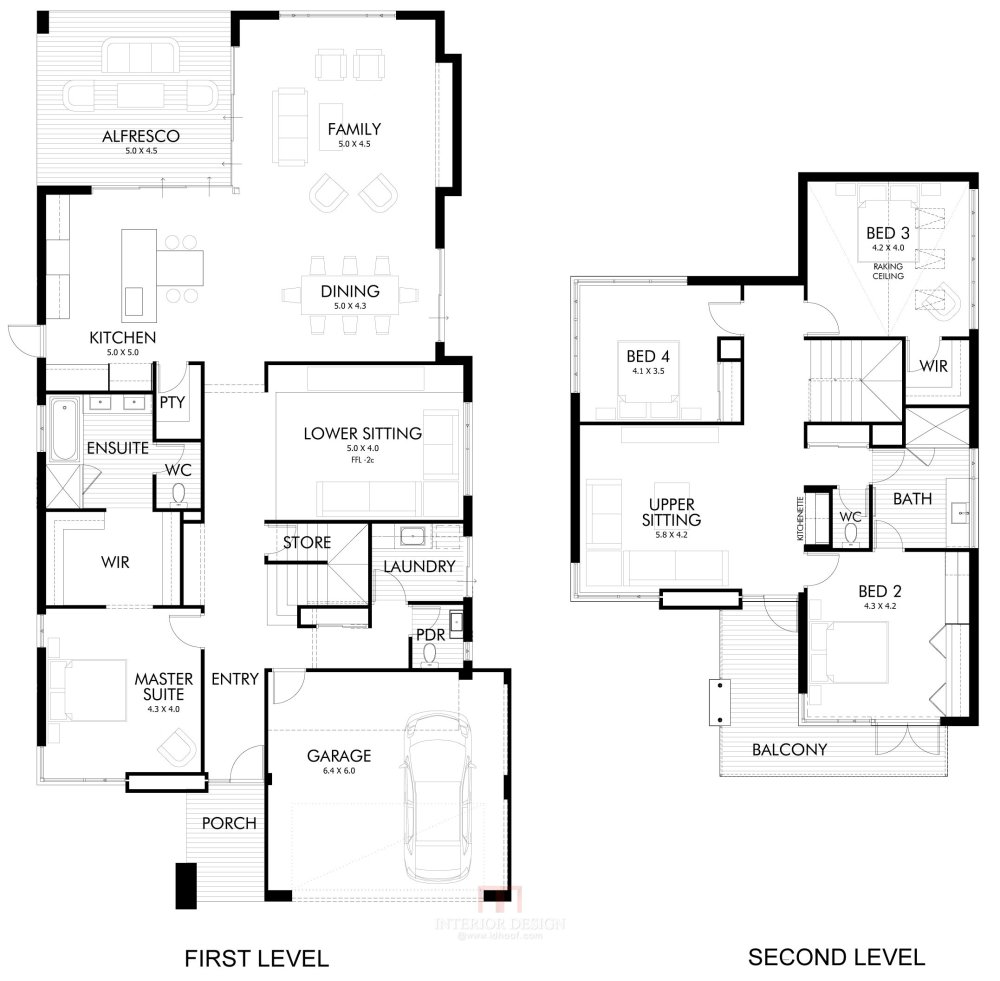 澳大利亚珀斯-Stylish Modern Home_First-Second-Floor-Plans-Modern-Home-in-Wandi-Perth.jpg