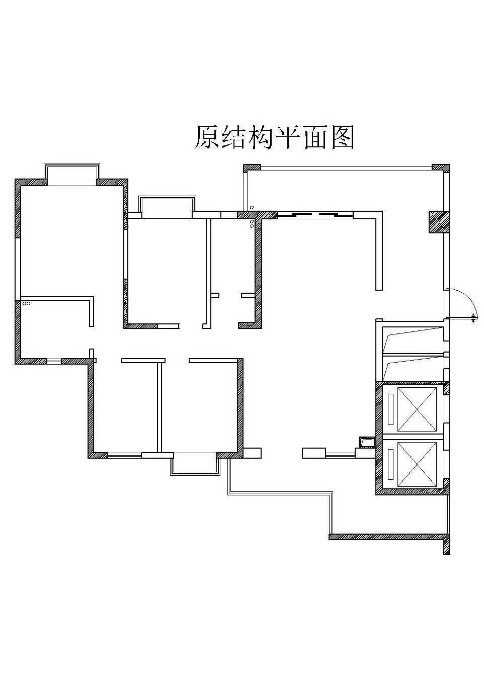 【第九期-住宅平面优化】一个40m²loft户型 其余优秀作品_原结构