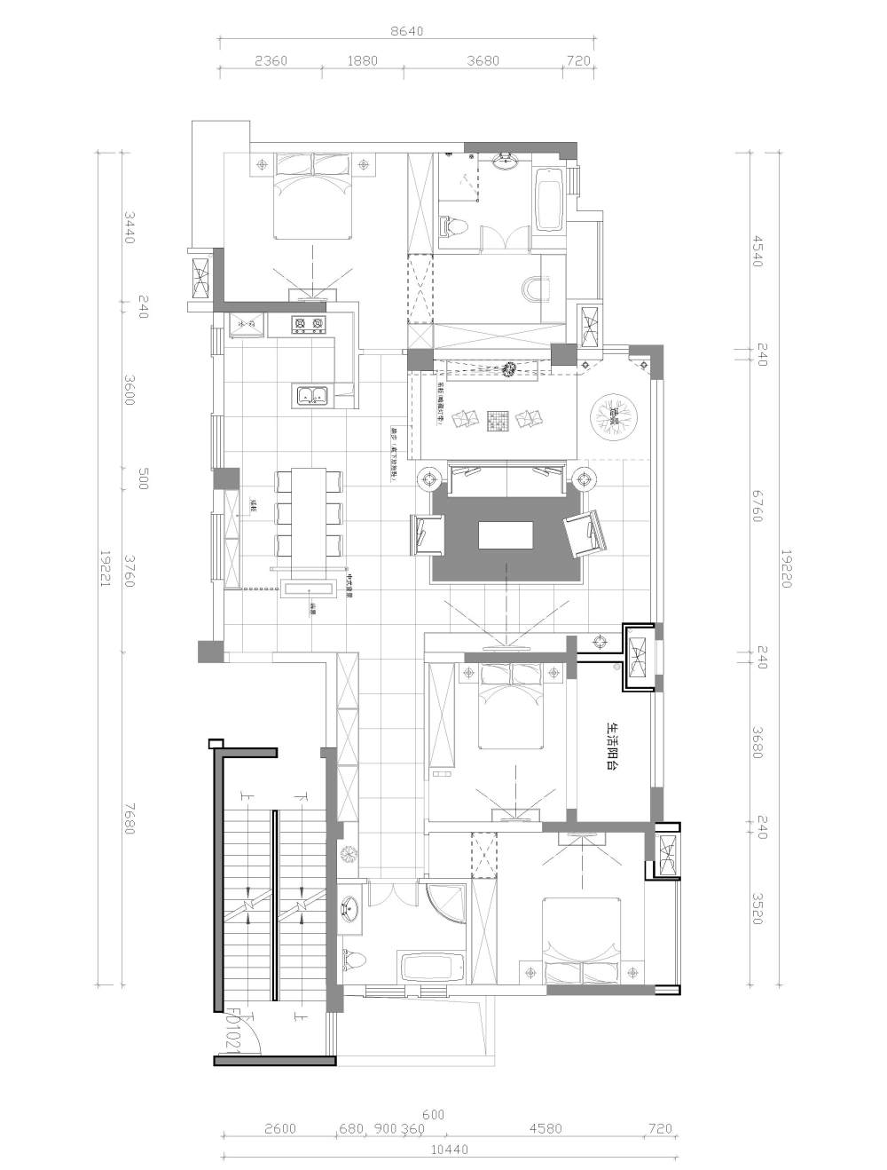 两套样板房平面，大师深化下。。_1-Model.jpg