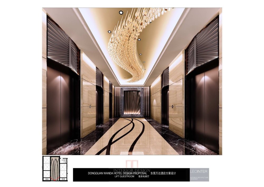 LEO--东莞万达酒店概念方案20120723_27 Standard floor lift lobby 客房层电梯厅效果图.jpg