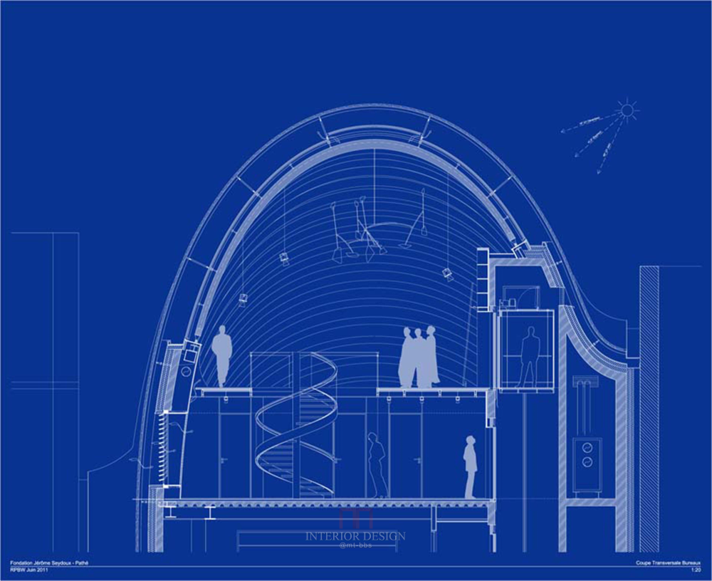 Pathé 基金会 / 皮亚诺厂房_5420deffc07a8086fc000090_path-foundation-renzo-piano_roof_section (1).png