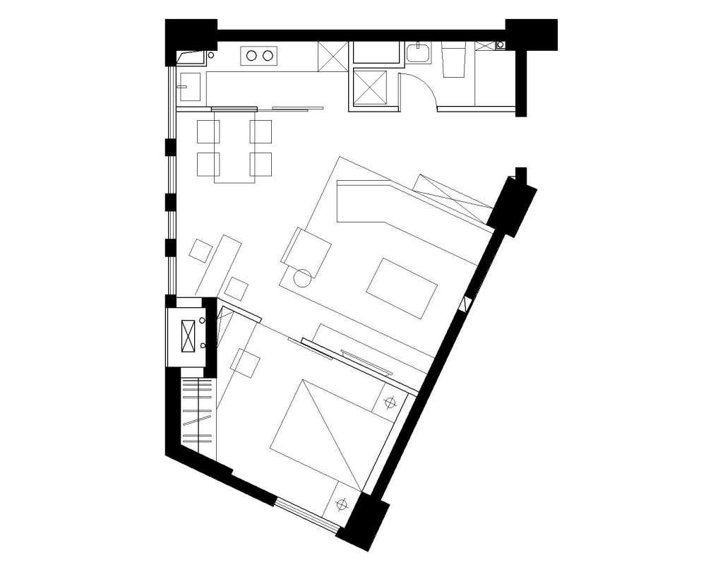 【第11期-住宅平面优化】一个异形小户型14个方案 投票奖励DB_Drawing1-Model.jpg