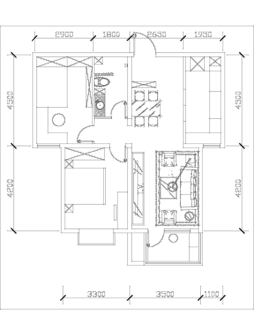 求大家帮忙，布置存在问题_户型图1.jpg