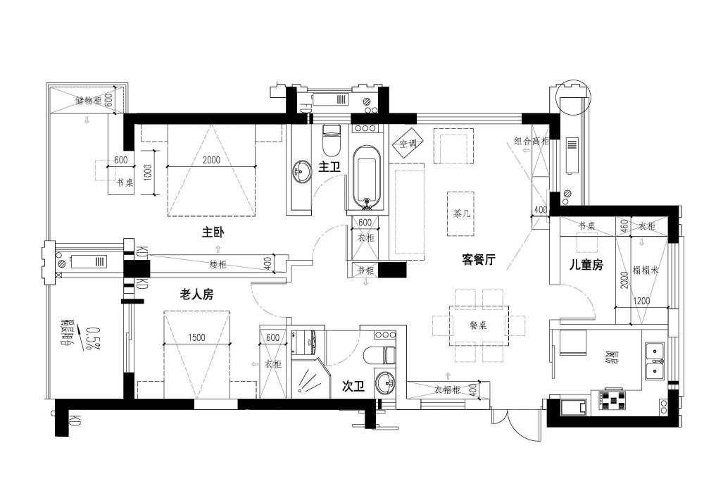 1千DB,为期7天，83方紧凑小户型，3房2卫求设计优化_1.jpg