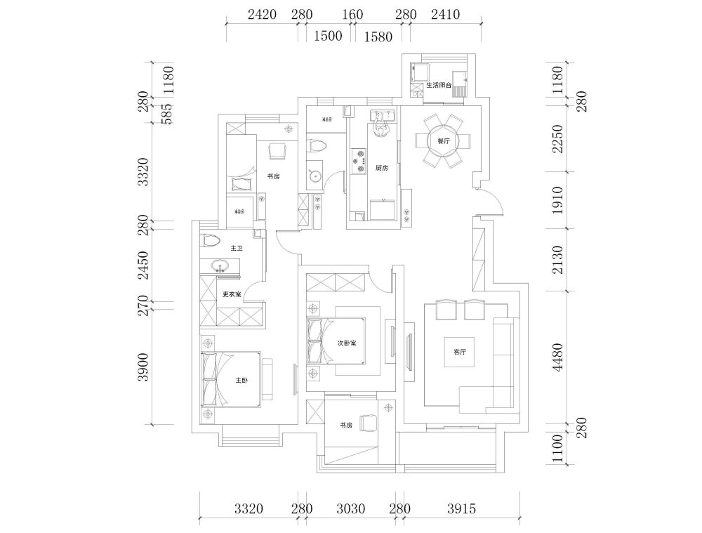 130平方的住宅，求大神指导_方案.jpg