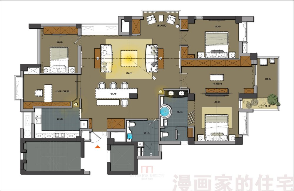 【第12期-住宅平面优化】一个漫画家的住宅 其余优秀方案_01.jpg