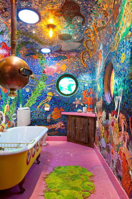 请问这样的马赛克在国内好做吗？有厂家跟大概报价吗_eclectic-bathroom.jpg