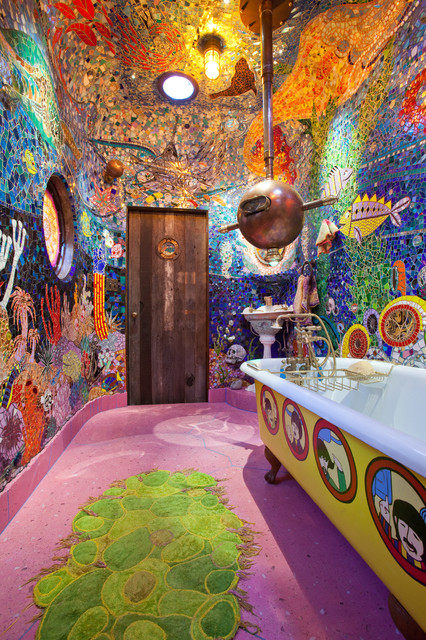 请问这样的马赛克在国内好做吗？有厂家跟大概报价吗_eclectic-bathroom (4).jpg