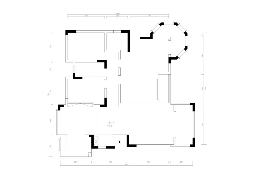 碰到这类户型客餐厅中间部分的空间大家都怎么处理？_xuexi-Mo2del.jpg