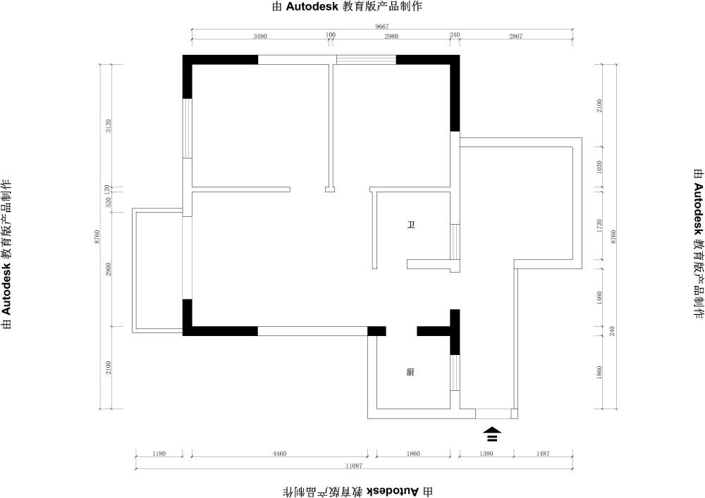 这个户型的客餐厅如何处理呢？大家讨论下发表意见！_万达卢姐-Model.jpg