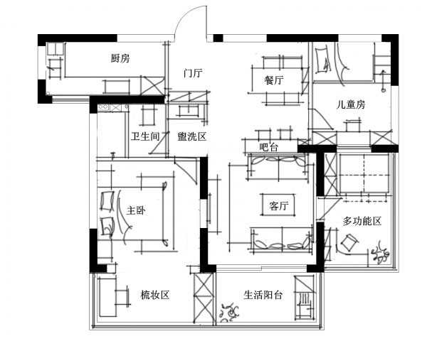 南京保利梧桐语B3户型86平米求3房_q.jpg.jpg