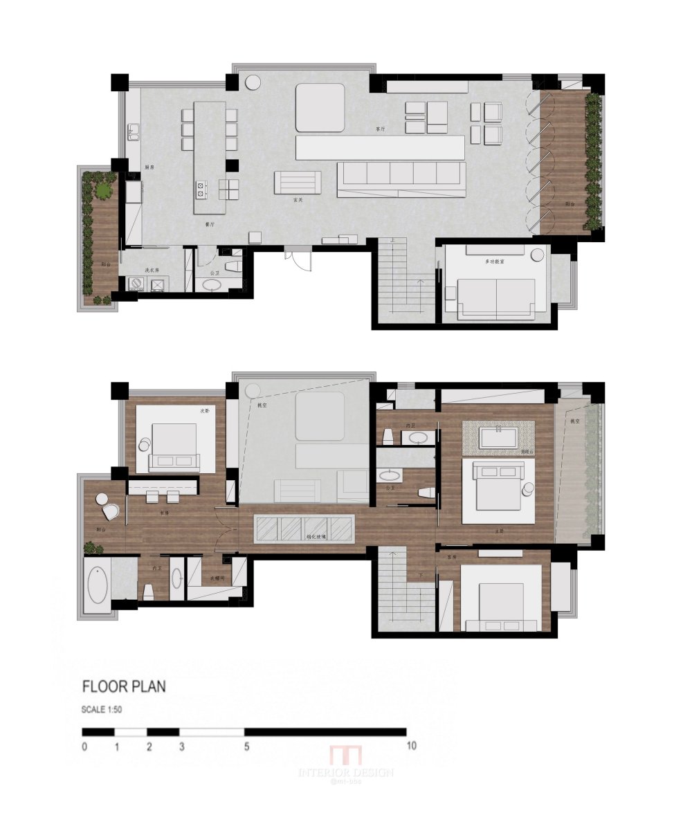 【第13期-住宅平面优化】一个390m²跃层住宅11个方案 投票奖DB_06a.jpg