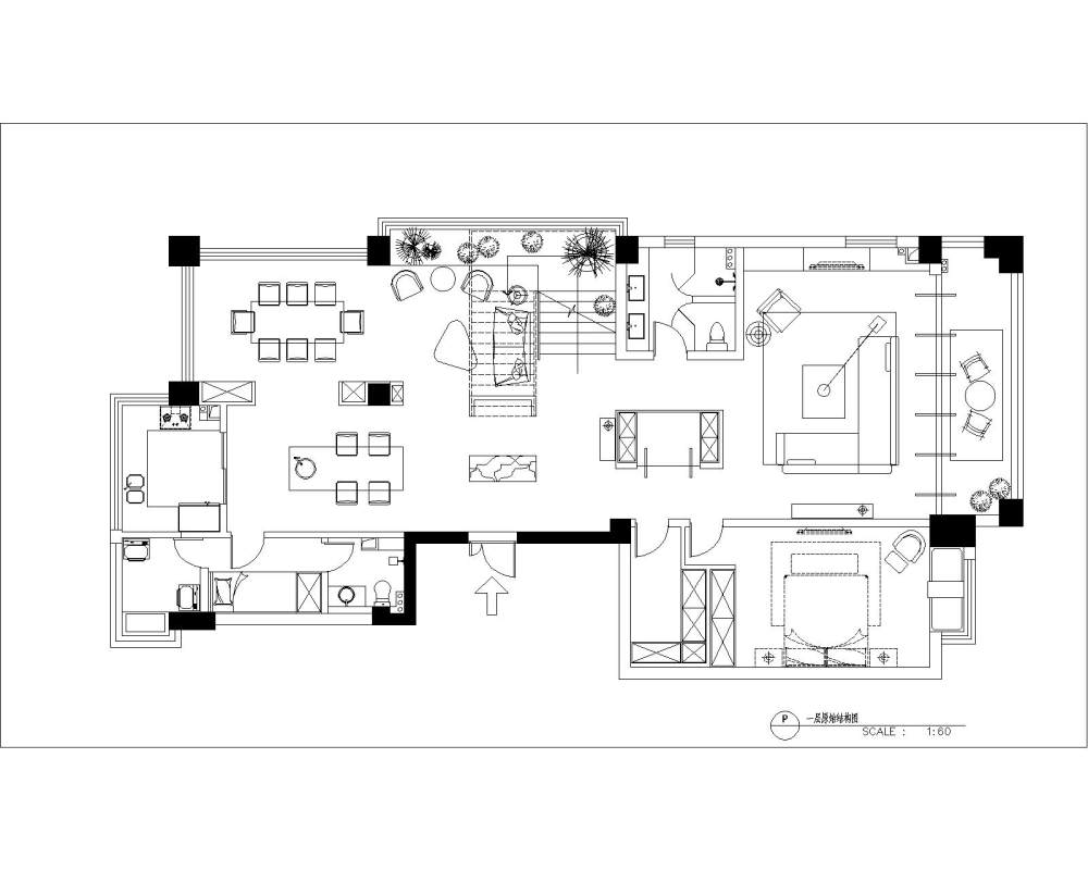 【第13期-住宅平面优化】一个390m²跃层住宅11个方案 投票奖DB_1.jpg